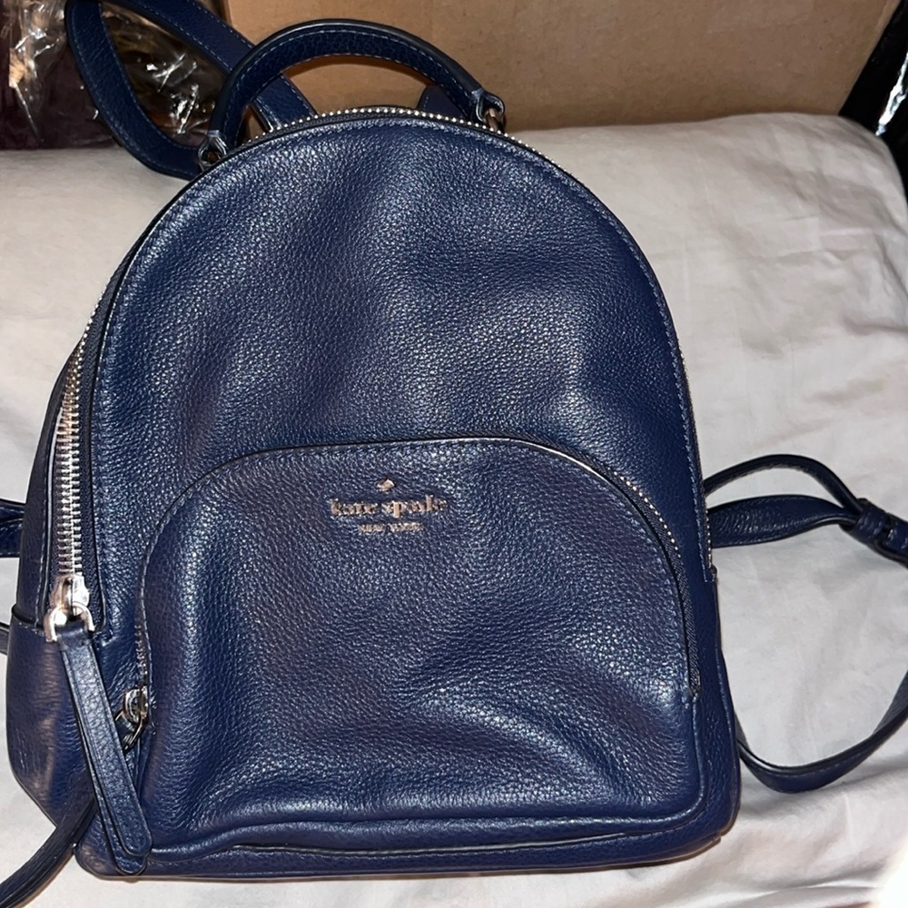 Kate Spade Navy Leather Backpack
